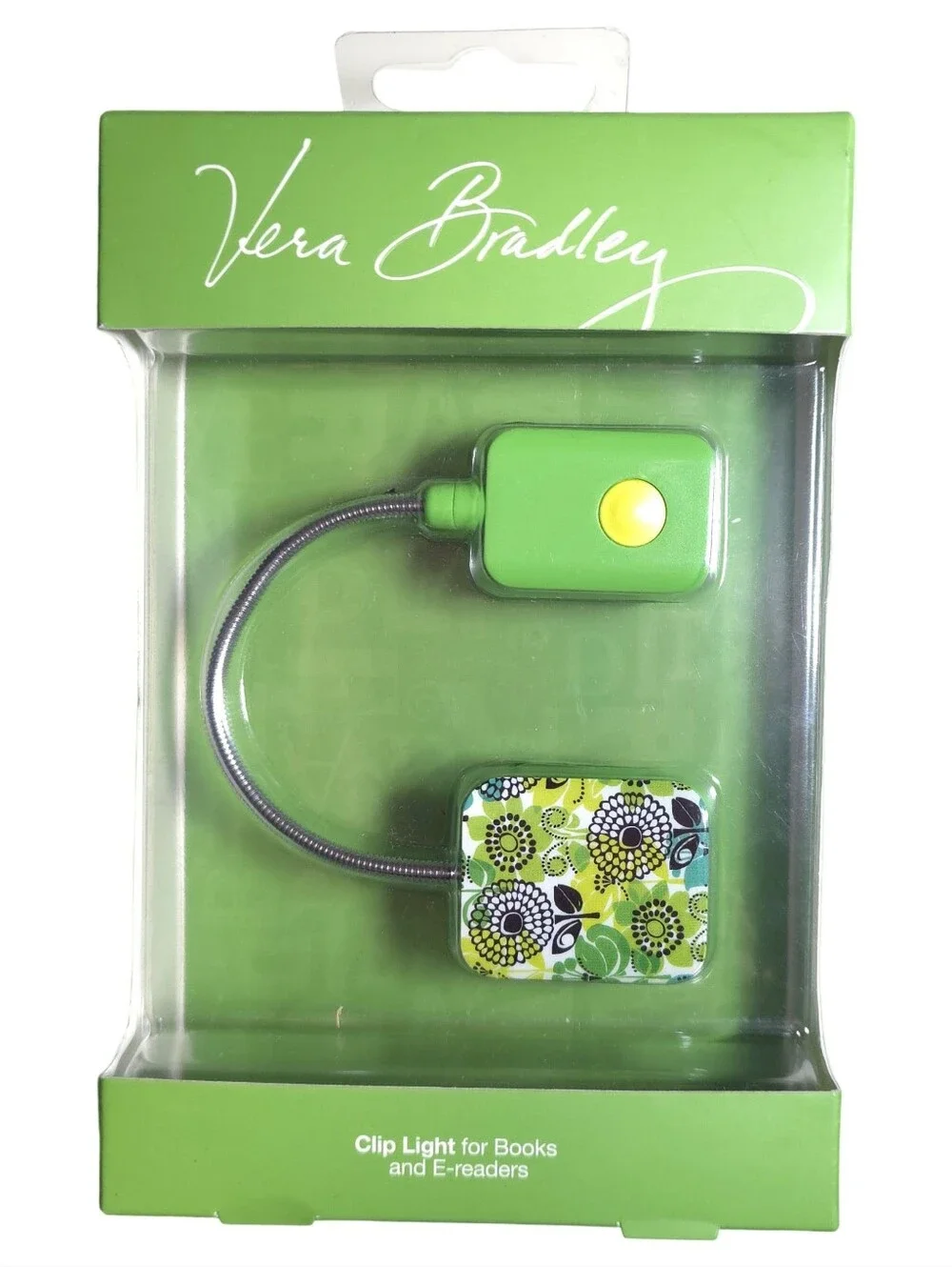 Vera Bradley Lime's Up Clip-On Book Light E-Reader Lamp NWT Rare Pattern Reading